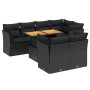 Set de sofás de jardín 8 piezas y cojines ratán sintético negro de , Conjuntos de jardín - Ref: Foro24-3270705, Precio: 563,5...