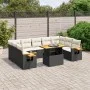 Garden sofa set 10 pieces with black synthetic rattan cushions by , Garden sets - Ref: Foro24-3273660, Price: 633,86 €, Disco...