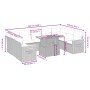 Gartensofa-Set 10-teilig mit schwarzen synthetischen Rattankissen von , Gartensets - Ref: Foro24-3273660, Preis: 612,09 €, Ra...