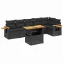 7-piece garden dining set and black synthetic rattan cushions by , Garden sets - Ref: Foro24-3273526, Price: 519,78 €, Discou...