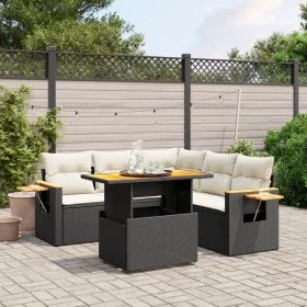 6-piece garden sofa set and black synthetic rattan cushions by , Garden sets - Ref: Foro24-3273513, Price: 418,59 €, Discount: %