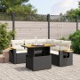 6-piece garden sofa set and black synthetic rattan cushions by , Garden sets - Ref: Foro24-3273513, Price: 422,10 €, Discount: %