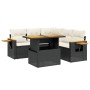 6-piece garden sofa set and black synthetic rattan cushions by , Garden sets - Ref: Foro24-3273513, Price: 422,10 €, Discount: %