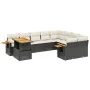 Garden sofa set 10 pieces with black synthetic rattan cushions by , Garden sets - Ref: Foro24-3273681, Price: 633,86 €, Disco...