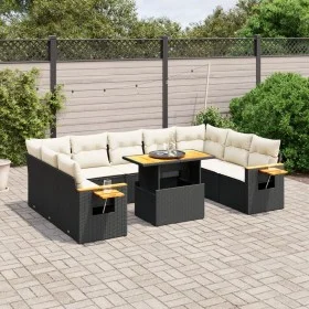 11-teiliges Gartensofa-Set und schwarze synthetische Rattankissen von , Gartensets - Ref: Foro24-3273688, Preis: 702,07 €, Ra...