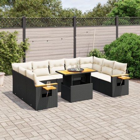 11-teiliges Gartensofa-Set und schwarze synthetische Rattankissen von , Gartensets - Ref: Foro24-3273688, Preis: 654,79 €, Ra...