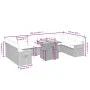 11-teiliges Gartensofa-Set und schwarze synthetische Rattankissen von , Gartensets - Ref: Foro24-3273688, Preis: 702,07 €, Ra...