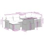 Set de comedor de jardín 7 pzas y cojines ratán sintético negro de , Conjuntos de jardín - Ref: Foro24-3273617, Precio: 479,8...