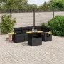 Set de sofás de jardín 6 piezas y cojines ratán sintético negro de , Conjuntos de jardín - Ref: Foro24-3273505, Precio: 455,2...