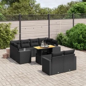 11-piece garden sofa set and black synthetic rattan cushions by , Garden sets - Ref: Foro24-3274588, Price: 662,49 €, Discoun...