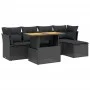 Set de sofás de jardín 6 piezas y cojines ratán sintético negro by , Garden sets - Ref: Foro24-3275463, Price: 391,76 €, Disc...