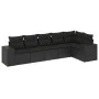 6-piece garden sofa set and black synthetic rattan cushions by , Garden sets - Ref: Foro24-3254922, Price: 425,35 €, Discount: %