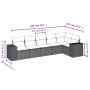 6-piece garden sofa set and black synthetic rattan cushions by , Garden sets - Ref: Foro24-3254922, Price: 426,57 €, Discount: %