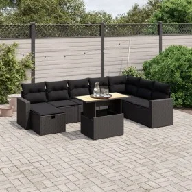 8-piece garden sofa set and black synthetic rattan cushions by , Garden sets - Ref: Foro24-3271447, Price: 593,38 €, Discount: %
