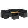 8-piece garden sofa set and black synthetic rattan cushions by , Garden sets - Ref: Foro24-3271447, Price: 593,38 €, Discount: %