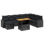 8-teiliges Gartensofa-Set und schwarze synthetische Rattankissen von , Gartensets - Ref: Foro24-3271447, Preis: 582,64 €, Rab...