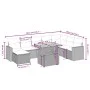 8-teiliges Gartensofa-Set und schwarze synthetische Rattankissen von , Gartensets - Ref: Foro24-3271447, Preis: 593,78 €, Rab...