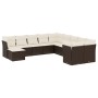 Garden sofa set 11 pieces with brown synthetic rattan cushions by , Garden sets - Ref: Foro24-3218613, Price: 710,20 €, Disco...