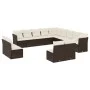 Set de sofás de jardín con cojines 13 piezas ratán PE marrón de , Conjuntos de jardín - Ref: Foro24-3250332, Precio: 818,04 €...