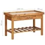 Gartentisch aus massivem Akazienholz mit Zinkplatte von vidaXL, Topfständer - Ref: Foro24-46561, Preis: 153,08 €, Rabatt: %