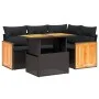 5-piece garden furniture set and black synthetic rattan cushions by , Garden sets - Ref: Foro24-3273939, Price: 374,97 €, Dis...