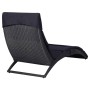 Sun lounger with black synthetic rattan cushion by vidaXL, Loungers - Ref: Foro24-46539, Price: 144,30 €, Discount: %