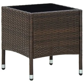 Brown synthetic rattan garden table 40x40x45 cm by vidaXL, Garden tables - Ref: Foro24-45900, Price: 54,78 €, Discount: %