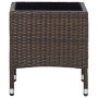 Brown synthetic rattan garden table 40x40x45 cm by vidaXL, Garden tables - Ref: Foro24-45900, Price: 55,78 €, Discount: %