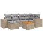7-piece garden sofa set and beige synthetic rattan cushions by , Garden sets - Ref: Foro24-3257879, Price: 471,22 €, Discount: %