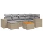 7-piece garden sofa set and beige synthetic rattan cushions by , Garden sets - Ref: Foro24-3257879, Price: 489,75 €, Discount: %