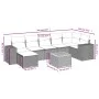8-piece garden sofa set and gray synthetic rattan cushions by , Garden sets - Ref: Foro24-3257887, Price: 487,96 €, Discount: %