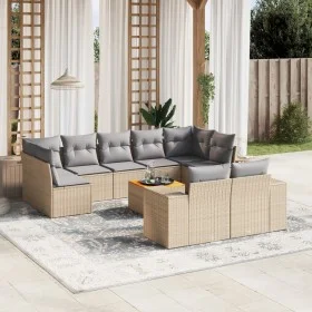 Gartensofa-Set mit beigen Kissen, 10-teilig, synthetisches Rattan von , Gartensets - Ref: Foro24-3257928, Preis: 675,45 €, Ra...