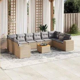 11-piece garden sofa set with beige synthetic rattan cushions by , Garden sets - Ref: Foro24-3257949, Price: 696,13 €, Discou...