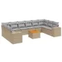 11-piece garden sofa set with beige synthetic rattan cushions by , Garden sets - Ref: Foro24-3257949, Price: 696,13 €, Discou...