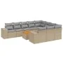 11-piece garden sofa set with beige synthetic rattan cushions by , Garden sets - Ref: Foro24-3257956, Price: 696,13 €, Discou...