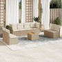 9-piece garden sofa set with beige synthetic rattan cushions by , Garden sets - Ref: Foro24-3255911, Price: 532,62 €, Discoun...