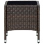 Brown synthetic rattan garden table 40x40x45 cm by vidaXL, Garden tables - Ref: Foro24-45900, Price: 55,78 €, Discount: %