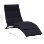Sun lounger with black synthetic rattan cushion by vidaXL, Loungers - Ref: Foro24-46539, Price: 144,30 €, Discount: %