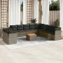 12-teiliges Gartensofa-Set mit grauen synthetischen Rattankissen von , Gartensets - Ref: Foro24-3256060, Preis: 761,88 €, Rab...