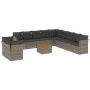 12-teiliges Gartensofa-Set mit grauen synthetischen Rattankissen von , Gartensets - Ref: Foro24-3256060, Preis: 761,88 €, Rab...