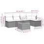 Gartensofa-Set mit Kissen, 6-teilig, beiges synthetisches Rattan von , Gartensets - Ref: Foro24-3255932, Preis: 360,65 €, Rab...
