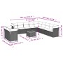 12-teiliges Gartensofa-Set mit grauen synthetischen Rattankissen von , Gartensets - Ref: Foro24-3256060, Preis: 773,88 €, Rab...