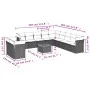 12-teiliges Gartensofa-Set mit grauen synthetischen Rattankissen von , Gartensets - Ref: Foro24-3256060, Preis: 761,88 €, Rab...