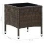 Brauner Gartentisch aus synthetischem Rattan, 40 x 40 x 45 cm von vidaXL, Gartentische - Ref: Foro24-45900, Preis: 54,78 €, R...