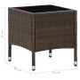 Brown synthetic rattan garden table 40x40x45 cm by vidaXL, Garden tables - Ref: Foro24-45900, Price: 55,78 €, Discount: %