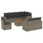 9-teiliges Gartenmöbel-Set und graue synthetische Rattankissen von , Gartensets - Ref: Foro24-3256550, Preis: 582,43 €, Rabat...