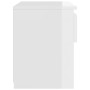 Mesita de noche madera contrachapada blanco brillo 40x30x39 cm de vidaXL, Mesitas de noche - Ref: Foro24-803455, Precio: 37,2...