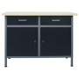 Banco de trabajo de acero negro 120x60x85 cm de vidaXL, Mesas de trabajo - Ref: Foro24-145346, Precio: 299,51 €, Descuento: %