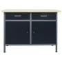 Werkbank aus schwarzem Stahl 120x60x85 cm von vidaXL, Arbeitstische - Ref: Foro24-145346, Preis: 401,74 €, Rabatt: %