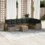 10-piece garden sofa set with gray synthetic rattan cushions by , Garden sets - Ref: Foro24-3256592, Price: 530,59 €, Discoun...